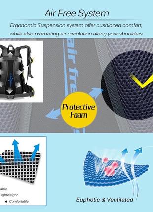 Туристический трекинговый походный рюкзак hutianlang 40l фиолетовый