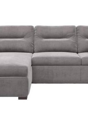 Угловой левосторонний диван andro ismart cool grey 289х190 см серый 286pcgl