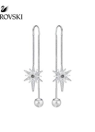 Серебряные серьги swarovski symbolic 5494344 - изысканный символ стиля