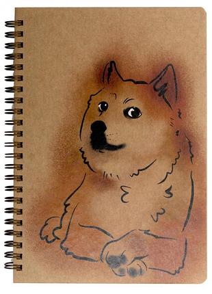 Блокнот "доге" еко крафт-картон 11123-т-kr формат а5 на пружині від polinatoys