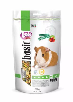 "lolopets" doypack фрукт. корм для морской свинки 600гр. 8шт/уп
