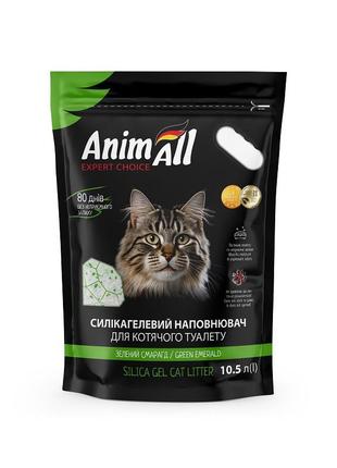 Силікагелевий наповнювач animall кристали смарагду, для кішок, 10.5 л (4.4 кг)
