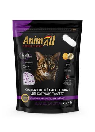 Силікагелевий наповнювач animall premium кристали аметисту, для кішок, 7.6 л (3.2 кг)