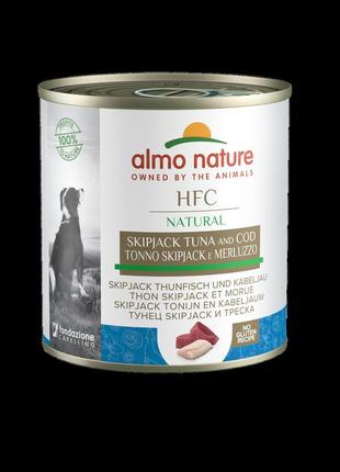 Almo nature hfc dog natural 290 г (смугастий тунець і тріска)