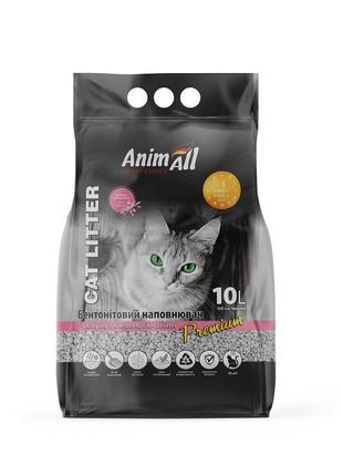 Бентонітовий наповнювач animall premium baby powder з ароматом дитячої пудри, для кішок, 10 л