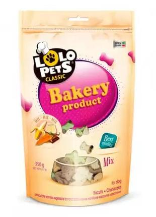 Lolopets лакомство д/собак косточки фигурные крокеты микс 350гр, 8шт/уп