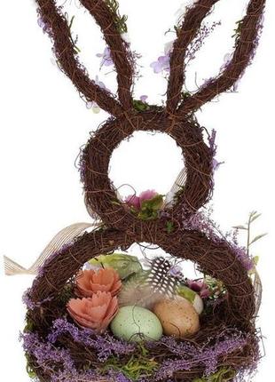 Декоративний кошик для яєць "кролик" 40x21x17см daymart   лаванда2 фото