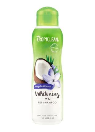 Отбеливающий шампунь для кошек и собак tropiclean «awapuhi & coconut» (имбирь и кокос) 355 мл