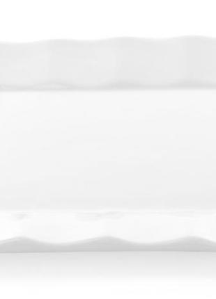 Набір 2 порцелянові тарілки "white city хвиля" 25х25см daymart    (білий фарфор)2 фото