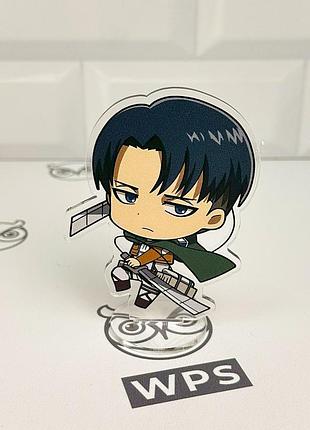 Акрилова колекційна фігурка чібі chibi атака титанів леві аккерман 1 10 см