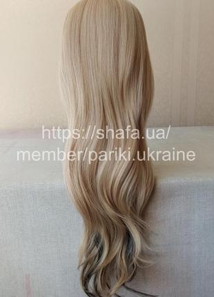 Длинный парик блонд, с чёлкой, новый, термостойкий, парик2 фото