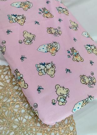 Простынь хлопковая в коляску, люльку, размер 35*75 (#6082)