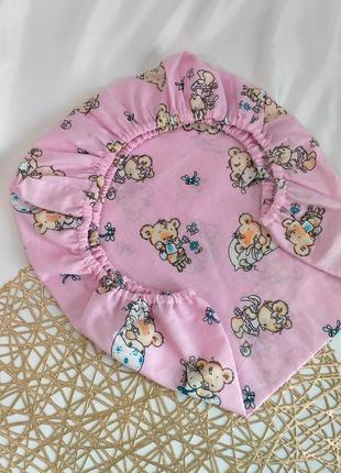 Простынь хлопковая в коляску, люльку, размер 35*75 (#6082)