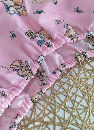 Простынь хлопковая в коляску, люльку, размер 35*75 (#6082)