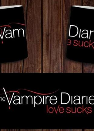 Чашка белая керамическая "дневники вампира" the vampire diaries  aurora