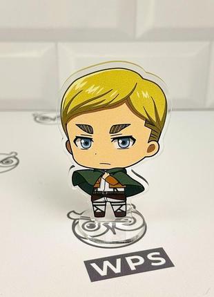 Акрилова колекційна фігурка чібі chibi атака титанів ервін сміт 10 см