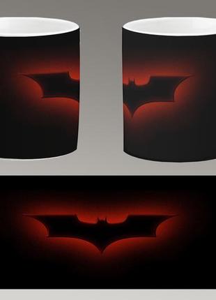 Чашка белая керамическая "бэтмен логотип" batman logo aurora