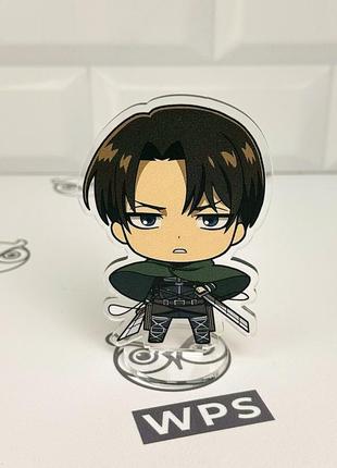 Акрилова колекційна фігурка чібі chibi атака титанів леві аккерман 10 см