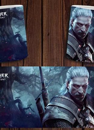 Чашка белая керамическая с принтом "відьмак" witcher  abc