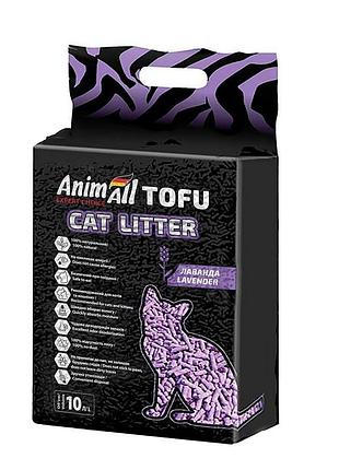 Соєвий наповнювач animall tofu lavender з ароматом лаванди, для кішок, 10 літрів (4,66 кг)