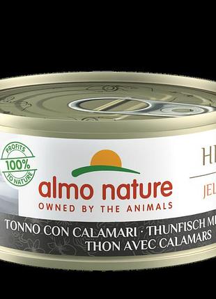 Almo nature hfc cat jelly 70 г (тунець з кальмарами)