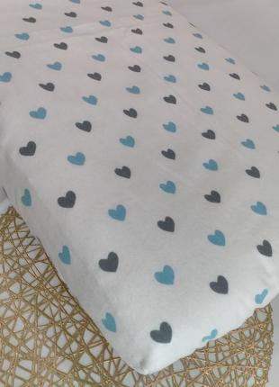 Фланелеве простирадло в ліжечко, розмір 60*90 (#6083)