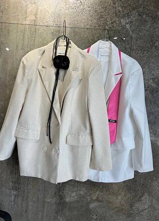 Пиджак удлиненный легкий беж белый черный