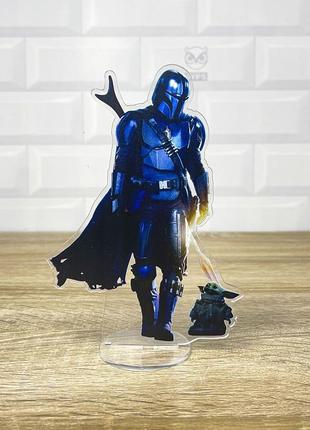 Акриловая коллекционная фигурка  мандалорец the mandalorian 17 cм