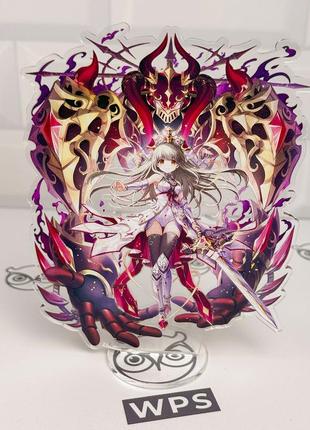 Акриловая коллекционная фигурка аниме проект белая кошка, люсе 17 см