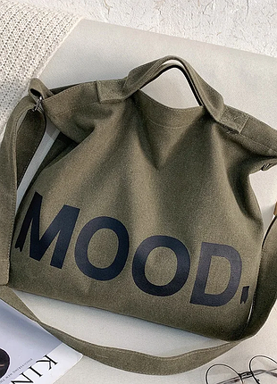 Нова полотняна крос-боді сумка шоппер торба mood