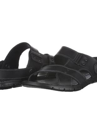 Мужские черные кожаные сандалии andante 60008