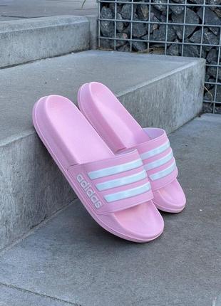 Жіночі шльопанці adidas slides pink white 36-37-38-39-40-41