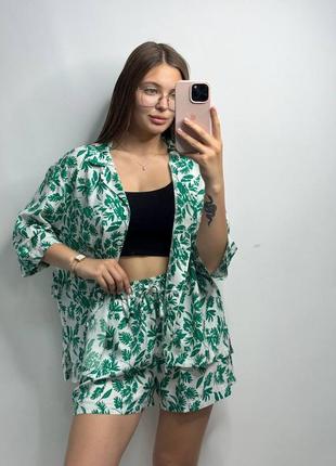 Яркий летний костюм из натуральной ткани🔥