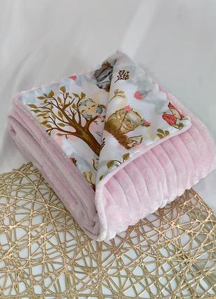 Плюшевий плед для дівчинки, плед для новонароджених, розмір 74*89 (#6085)