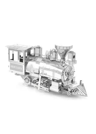 Металеві 3d-пазл - локомотив паровоз. модель набір diy конструктор. іграшка-головоломка для дітей3 фото