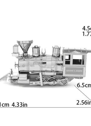 Металеві 3d-пазл - локомотив паровоз. модель набір diy конструктор. іграшка-головоломка для дітей2 фото