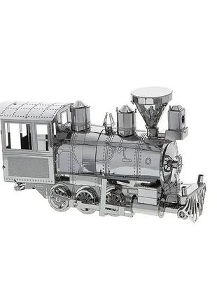 Металеві 3d-пазл - локомотив паровоз. модель набір diy конструктор. іграшка-головоломка для дітей4 фото