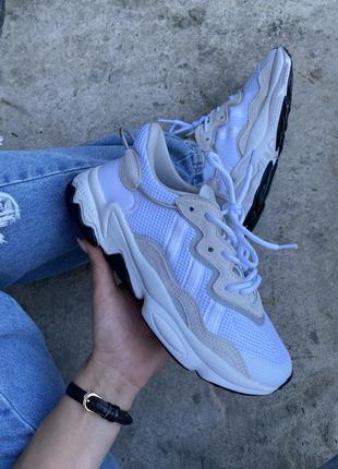 Кросівки adidas ozweego white/beige adi-0323
