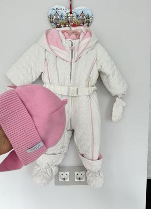 Демісезонний комбінезон chicco 56 см + шапочка.