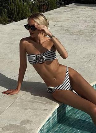 Стильный купальник в полоску🏝️🏝️🏝️