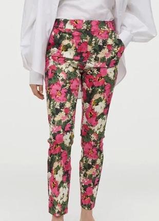 Штани з квітковим принтом h&m брюки квіти