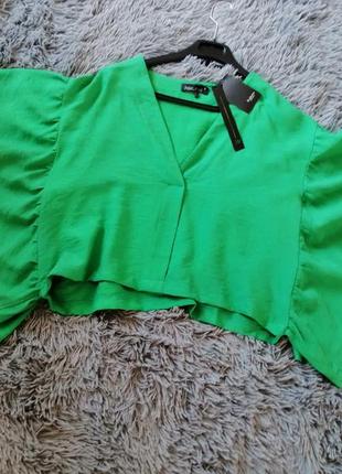 Шикарная блюза полированный лен рукава крыла