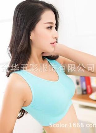 080209 топ бесшовный бюстгальтер air bra мятный m, l, xl, 2xl, 3xl, 4xl