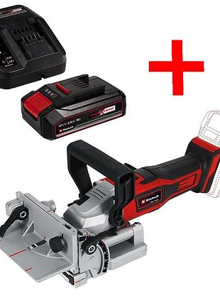 Фрезер ламельний акум. einhell te-bj 18 li - solo + акб 2,5а/г, 6500 об/хв.,пазовна фреза ø100 x ø22 x 4 мм