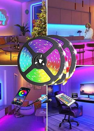 Cветодиодная led лента rgb 5050 от usb 5v с bluetooth (управление через телефон) 5м2 фото