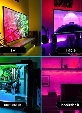 Cветодиодная led лента rgb 5050 от usb 5v с bluetooth (управление через телефон) 5м3 фото