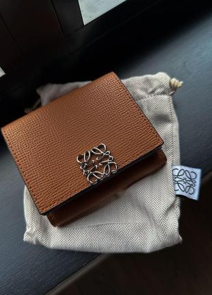 Кошелек кожаный коричневый loewe