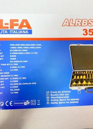 Качественный набор фрез по дереву хвостовик 8 мм 35 шт. al-fa alrbs35-86 фото