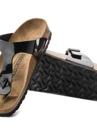 В'єтнамки шльопанці на корковій підошві від birkenstock чорні та кольору лайма