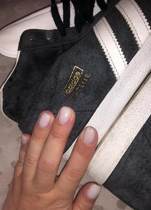 Gazelle adidas натуральное кожаное кедвы высокие высокие кеды оригинал натуральные...